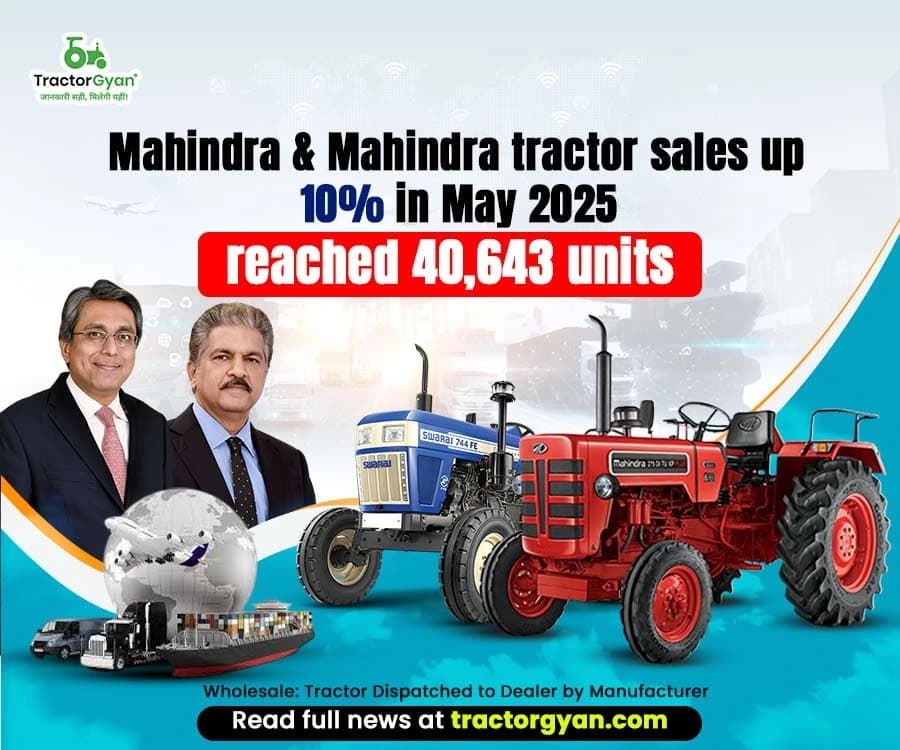 Mahindra & Mahindra Tractor Sales Up 10% in May 2025, Reached 40,643 Units