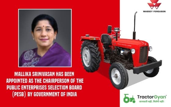 Mallika Srinivasan has been appointed as the Chairperson of the Public Enterprises Selection Board (PESB) by Government of India image