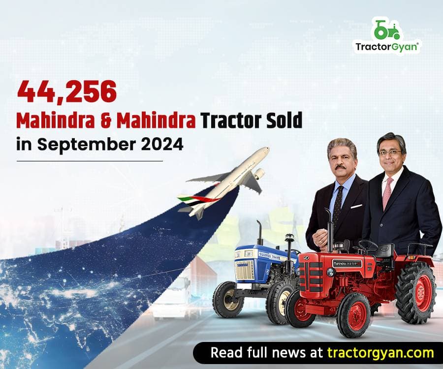 44,256 Mahindra & Mahindra Tractor Sold in September 2024 44,256 Mahindra & Mahindra Tractor Sold in September 2024 image