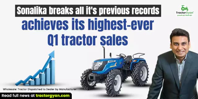 Sonalika breaks all it's previous records, achieves its highest-ever Q1 tractor sales Sonalika breaks all it's previous records, achieves its highest-ever Q1 tractor sales image