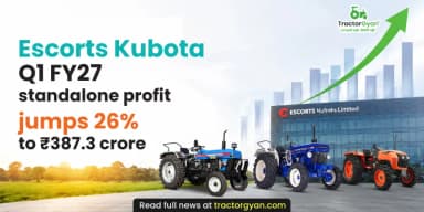Escorts Kubota Q1 FY27 Standalone Profit Jumps 26% to ₹387.3 Crore Escorts Kubota Q1 FY27 Standalone Profit Jumps 26% to ₹387.3 Crore