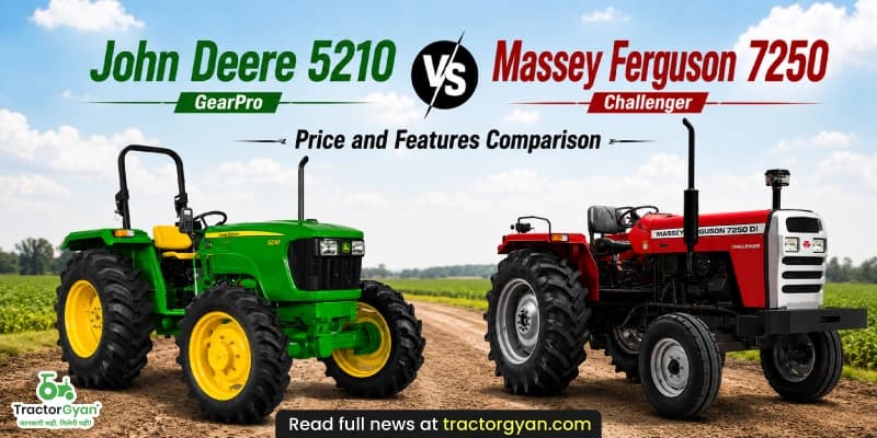 John Deere 5210 GearPro vs Massey Ferguson 7250 Challenger: Price and features comparison John Deere 5210 GearPro vs Massey Ferguson 7250 Challenger: Price and features comparison